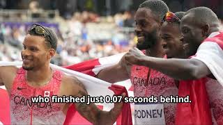 Andre De Grasse Leads Canada to Olympic Gold in 4x100m Relay [upl. by Petronia]