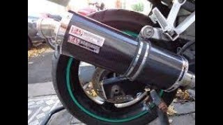 Kawasaki ZXR 750 exhaust sound and acceleration compilation [upl. by Avera]