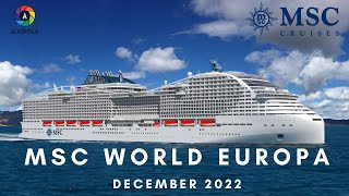 MSC World Europa 2022  New Italian Cruise Ship [upl. by Eisor]