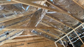 How To Install Radiant Barrier in a Cathedral Vaulted Ceiling Roof  Attic Foil [upl. by Myron]