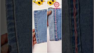 If your trouser legs are too long dont cut them use the invisible needle method to fix them [upl. by Alick]