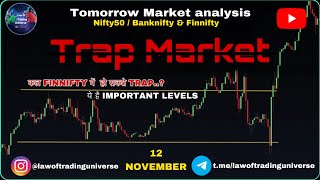 TUESDAY MARKET PREDICTION  TOMORROW MARKET ANALYSIS  FINNIFTY EXPIRY TRADE PLANamp LEVEL trading [upl. by Bisset]