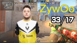 ZywOo MIRAGE POV （3317）wshoxRpKKyojin ￨3 Triple Kills￨ CS2 FACEIT POV Dec 21 2023 [upl. by Rentschler]