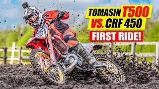 First Ride on Worlds Newest 500cc 2 Stroke vs Honda CRF450 [upl. by Veats]