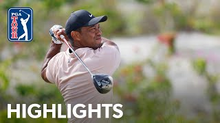 Tiger Woods Spectacular Shot from the Gallery Leads to CrowdRocking Birdie  2018 PGA Championship [upl. by Karalee209]