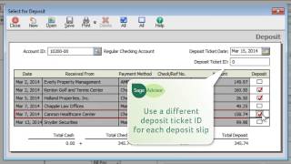 Creating Deposit Slips in Sage 50  Sage Advisor  Sage 50 Accounting [upl. by Illak907]