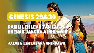 Genesis 29 amp 30  Jakoba’n Rakili leh Leaii nei turin kum 7 a inhlawhfa  Mizo Bible Reading [upl. by Hegyera910]