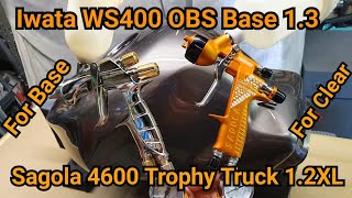 Iwata WS400 OBS Base amp Sagola 4600 Trophy Truck For Clear Coat [upl. by Hsetim]