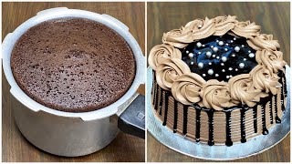 Chocolate Cake in Pressure Cooker  Chocolate Cake Without Oven  Birthday Cake Recipe [upl. by Shannah]