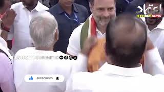 Rahul Gandhi arrives at Gandhian Ideology Centre in Hyderabad for a meeting on caste survey [upl. by Avraham]