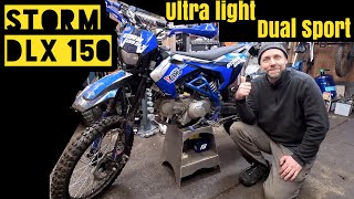 Ultra light dual sport Amazon X pro Storm 150 DLX motorcycle upgrades [upl. by Haldi]