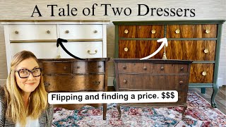 How To Save Antique Dresser with BLACK SPOTS  How To Use Oxalic Acid  How To Find List Price [upl. by Sheley]