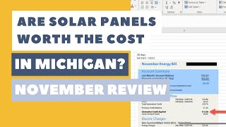 When you get solar panels in Michigan  November Review [upl. by Otiv]