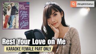 Rest Your Love on Me  Andy Gibb Olivia NewtonJohn Karaoke Female Part Only [upl. by Siroled]