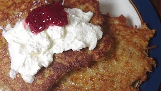 How To Make Kartoffelpuffer German Potato Pancakes  Recipe [upl. by Nirehs343]