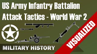 US Army Infantry Battalion Structure amp Attack Tactics World War 2 1944 [upl. by Boycey385]