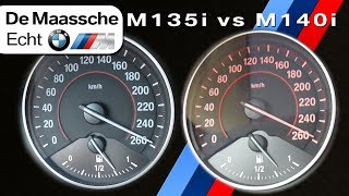 BMW M135i vs M140i 0250kmh ACCELERATION amp TOP SPEED  BMW M De Maassche Echt [upl. by Patrick318]