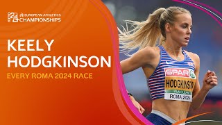 The CHAMPION again 👑 Keely Hodgkinson 🇬🇧  Every race in Roma 2024 [upl. by Blain394]