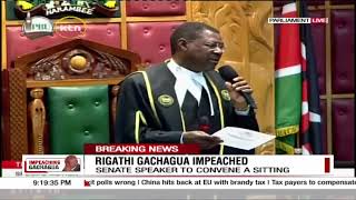 BREAKING NEWS Deputy President Rigathi Gachagua Impeached [upl. by Orpha946]