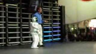 Honda robot asimo at ces 2007 running stairs [upl. by Aihsoj]