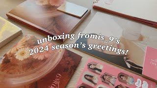 unboxing fromis9s 2024 seasons greetings with POB set [upl. by Natale]