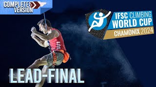 IFSC Chamonix Lead worldcup 2024  Final Men│Full replay [upl. by Cupo837]