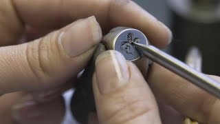 Making a Signet Ring with Engraved Gemstone  Intaglio of Blue Layered Onyx and 18kt White Gold Ring [upl. by Rocker]