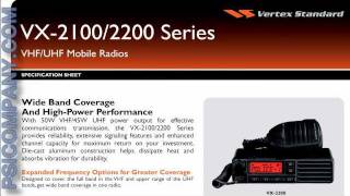 Vertex Standard VX2100 Mobile Radio An Overview [upl. by Yessej]