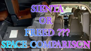 SIENTA VS FREED PRACTICALITY COMPARISON REVIEW  WHICH ONE IS MORE SPACIOUS [upl. by Cassey]