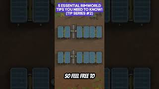 RimWorld 5 Essential RimWorld Tips YOU NEED TO KNOW Part 2 shorts gaming rimworld [upl. by Aisorbma]