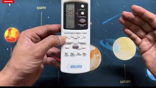 Voltas AC Remote Control  Voltas Ac Remote Settings  Ac Remote Functions Explained [upl. by Sihtam]