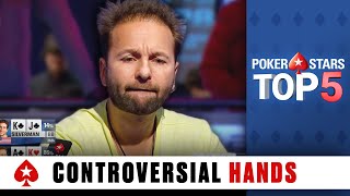 Most Controversial Poker Hands ♠️ Poker Top 5 ♠️ PokerStars Global [upl. by Naujat]