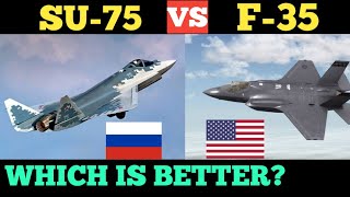 F35 VS SU75 FIGHTER JETS SPECIFICATIONS COMPARISON [upl. by Akkinahs54]