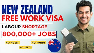 New Zealand FREE WORK VISA 2024  800000 JOBS [upl. by Sialac]