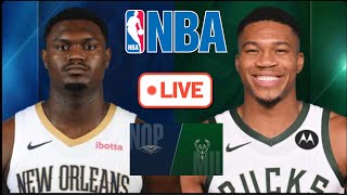 New Orleans Pelicans at Milwaukee Bucks NBA Live Play by Play Scoreboard  Intergargard  Interga [upl. by Ahsam436]