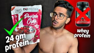 24 Gm Protein without whey protein 😨🔥 Dc Protein Oats Review [upl. by Yelra]