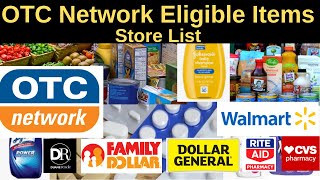 OTC Network card eligible items and Store List  OTC Network card Product List [upl. by Bixler]