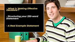 Making Effective Decisions 250 Word Statement Example  Score 77 in your Civil Service Application [upl. by Manus951]