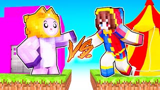 THE AMAZING DIGITAL CIRCUS BUILD BATTLE In MINECRAFT FOXY vs POMNI [upl. by Kiona]