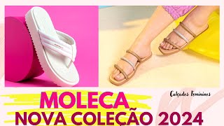 MOLECA NOVA COLEÇÃO 2024 SANDÁLIAS RASTEIRAS PAPETES TENDÊNCIA E SAPATILHAS FEMININAS  MODA VERÃO [upl. by Shulock809]