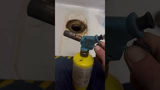 Easiest way to remove a cast iron toilet flange bolt [upl. by Zerla]