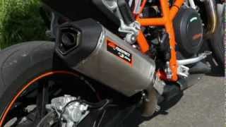 KTM Sebring Auspuff Sound für die KTM LC4 690 Duke  wwwrebikede [upl. by Neirad440]