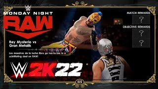 WWE 2K22 Showcase Rey Mysterio vs Gran Metalik Raw September 2019 Unlocked [upl. by Nolyk]