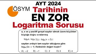 ÖSYM Tarihinin En Zor Logaritma Sorusu ayt2024 [upl. by Lapotin]