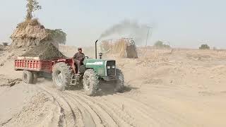 BURAQ tractor B4100 4WD Heavy Loaded Full Trolley Load Performance [upl. by Seerdi431]