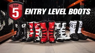 Top 5 EntryLevel Motocross Boots [upl. by Liatris]