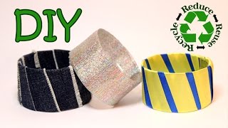 DIY 3 Bracelets out of a Recycled Plastic Bottle [upl. by Rasure353]