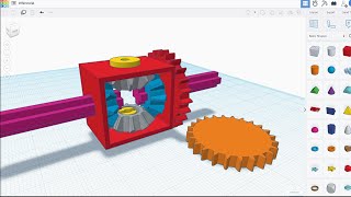 Mecanismo diferencial en tinkercad  impresión 3D [upl. by Erdnua]