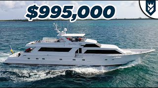 WALK THROUGH OF 995000 BROWARD YACHT quotISLAND TIME  PERFECT FOR THE BAHAMAS [upl. by Idnak783]