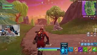 NINJA USES SHOPPING CART GLITCH WITH MINIGUN TO GET AWAY FROM THE STORM Fortnite Battle Royale [upl. by Adaynek162]